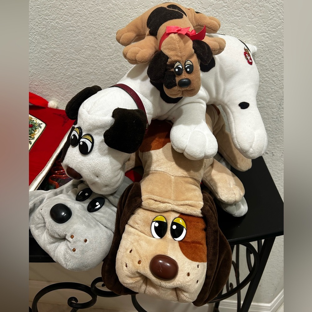 Pound Puppies Y2K 90’s & Modern Plush Lot Dog brown white black spotted